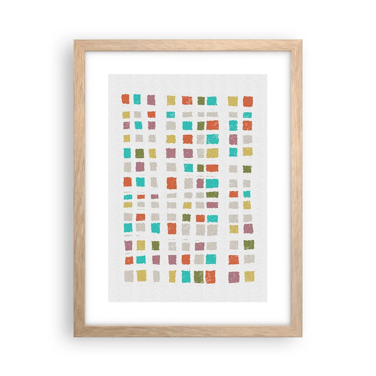 Poster in einem Rahmen aus heller Eiche - Unbekanntes Spiel - 30x40 cm