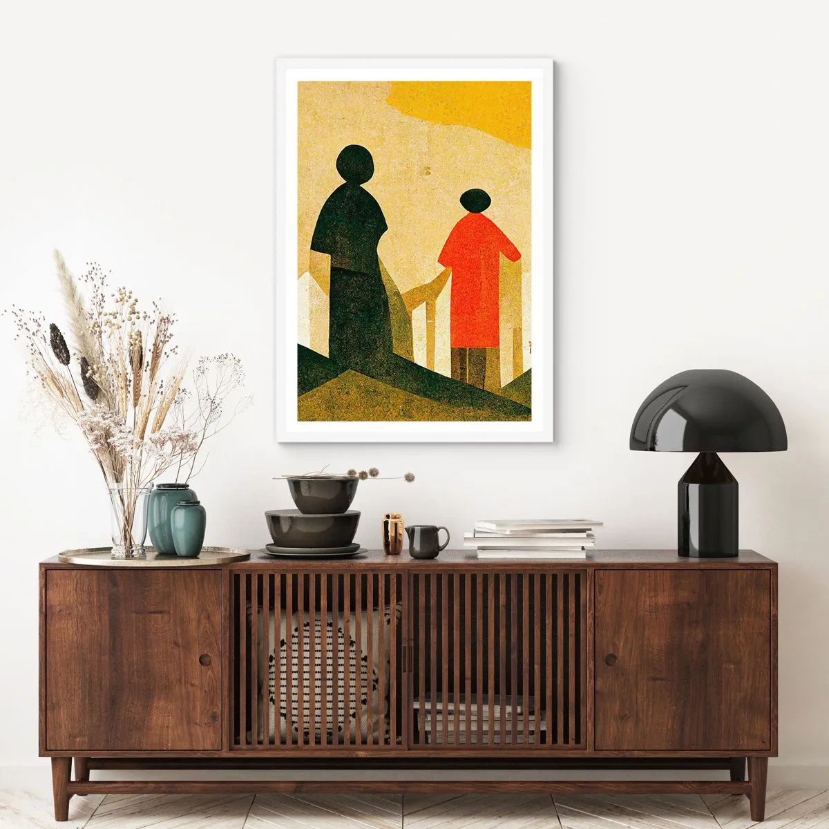 Poster in einem weißen Rahmen - Es ist noch ein langer Weg - 70x100 cm