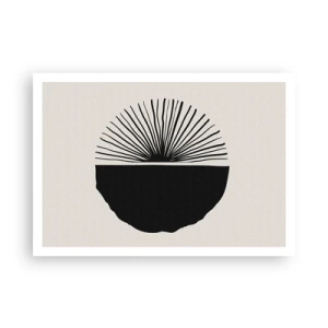 Poster - Minimalistisches schwarzes Motiv auf hellem Hintergrund - 100x70cm - Eine Reihe von Möglichkeiten - Moderne Wanddekoration für Wohnzimmer und Schlafzimmer ARTTOR