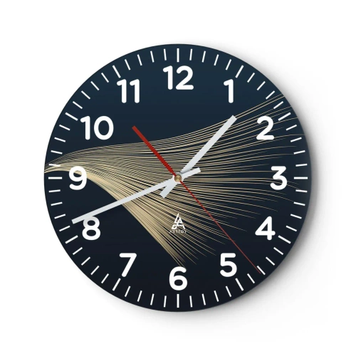 Wanduhr - Glasuhr - Wie das Haar eines Engels - 40x40 cm