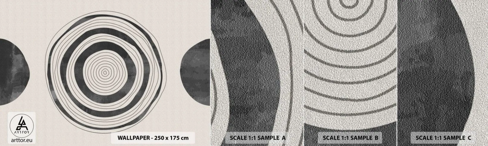 Fototapeten Muster Premium Sand - Wichtig ist, was dazwischen liegt - Räder, Minimalistisch, Zeitgenössisch - 100x30 cm
