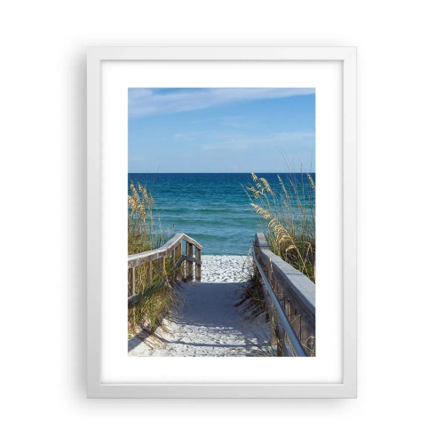 Poster in einem weißen Rahmen - In der Sonne, im Wind - 30x40 cm