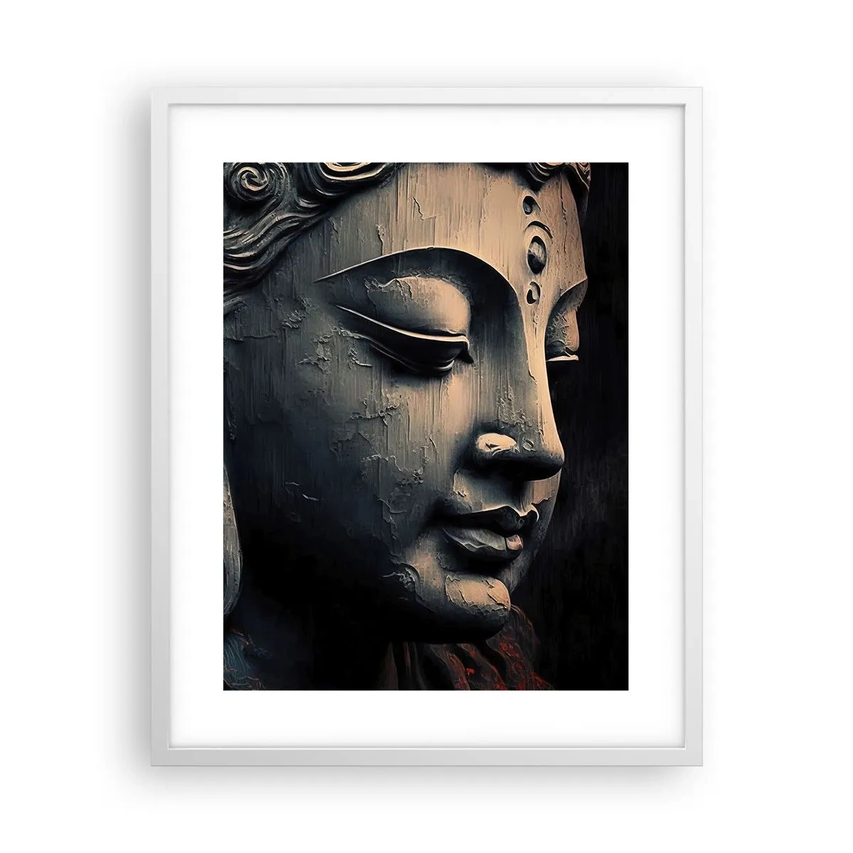 Poster in einem weißen Rahmen - Im Einklang mit der Welt - 40x50 cm