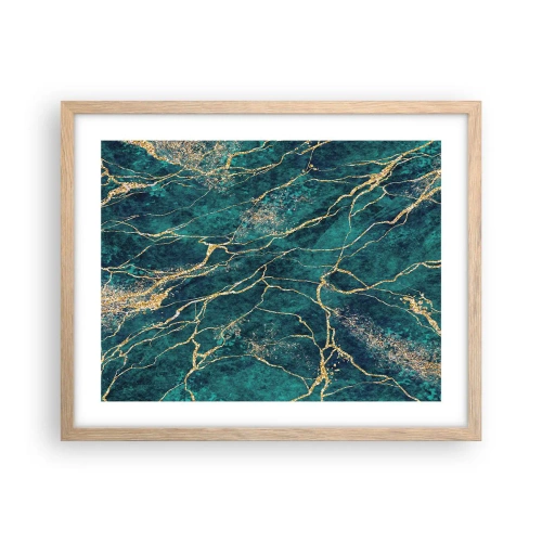 Poster in einem Rahmen aus heller Eiche - Goldmine - 50x40 cm