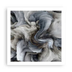 Poster - Stein und Blume - 60x60 cm