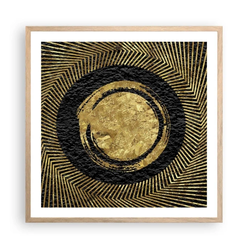 Poster in einem Rahmen aus heller Eiche - Glamour-Komposition - 60x60 cm