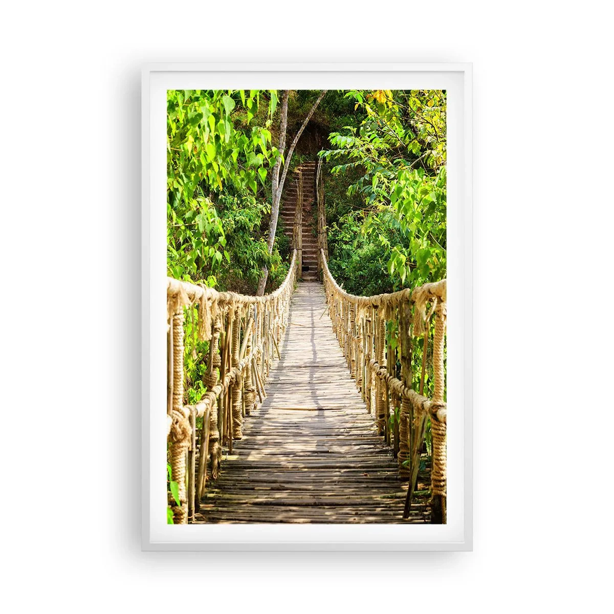 Poster in einem weißen Rahmen - Im Grünen ausgesetzt - 61x91 cm