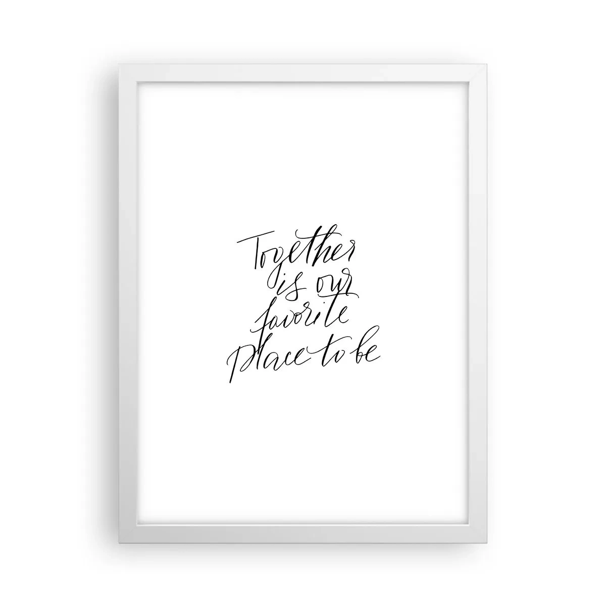 Poster in einem weißen Rahmen - Fühlst du das auch? - 30x40 cm