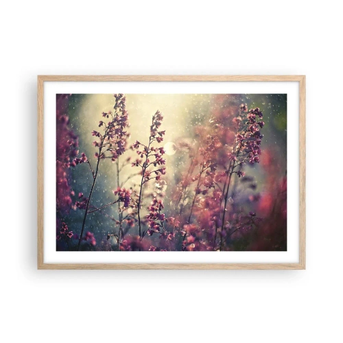 Poster in einem Rahmen aus heller Eiche - Geheimnisvoller Garten - 70x50 cm