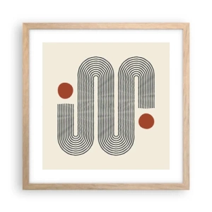 Poster in einem Rahmen aus heller Eiche - Vom Anfang bis zum Ende - 40x40 cm