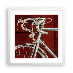 Poster in einem weißen Rahmen - Geschaffen um zu siegen - 40x40 cm