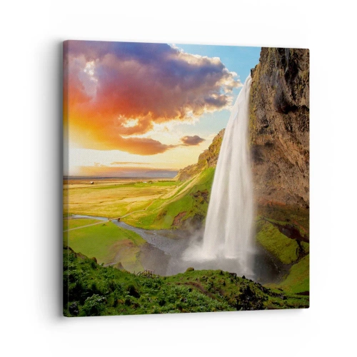 Bild auf Leinwand - Leinwandbild - Die Fülle des isländischen Sommers - 30x30 cm