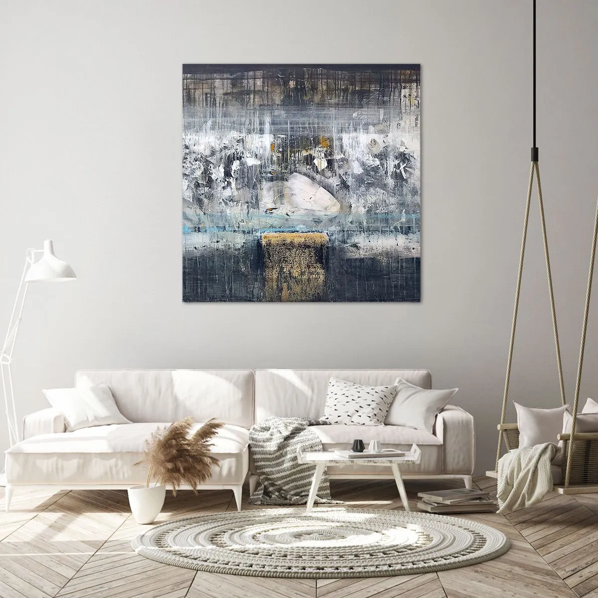 Bild auf Leinwand - Leinwandbild - Wie auf Eis, wie nach Dezember - 40x40 cm