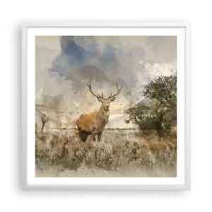 Poster in einem weißen Rahmen - Würde – Stärke – Würde - 60x60 cm