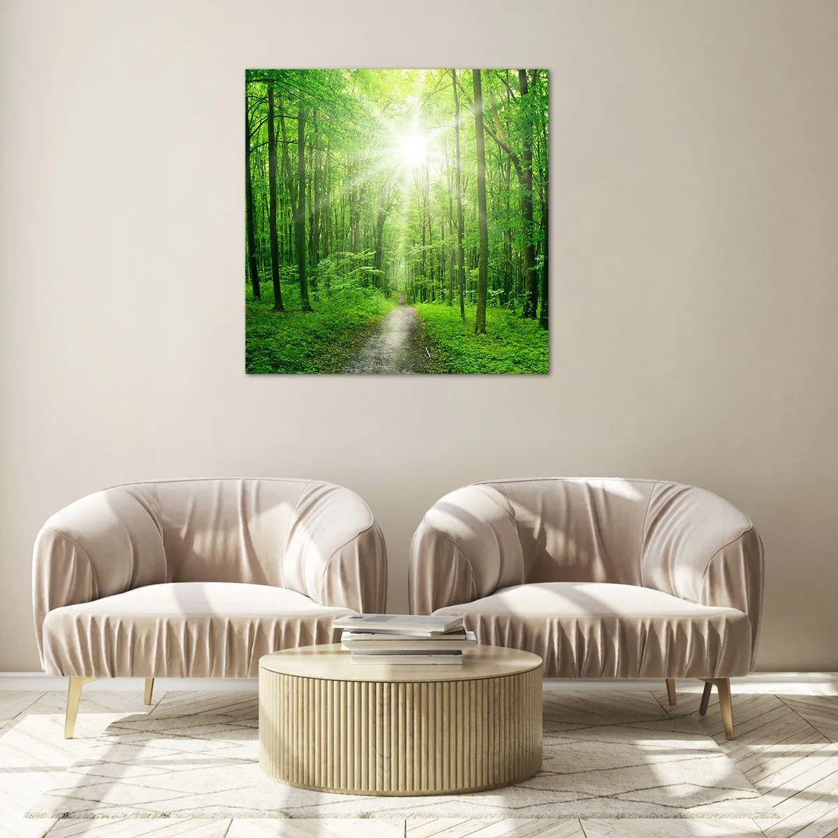 Glasbild - Bild auf glas - Die grüne Kathedrale - 70x70 cm