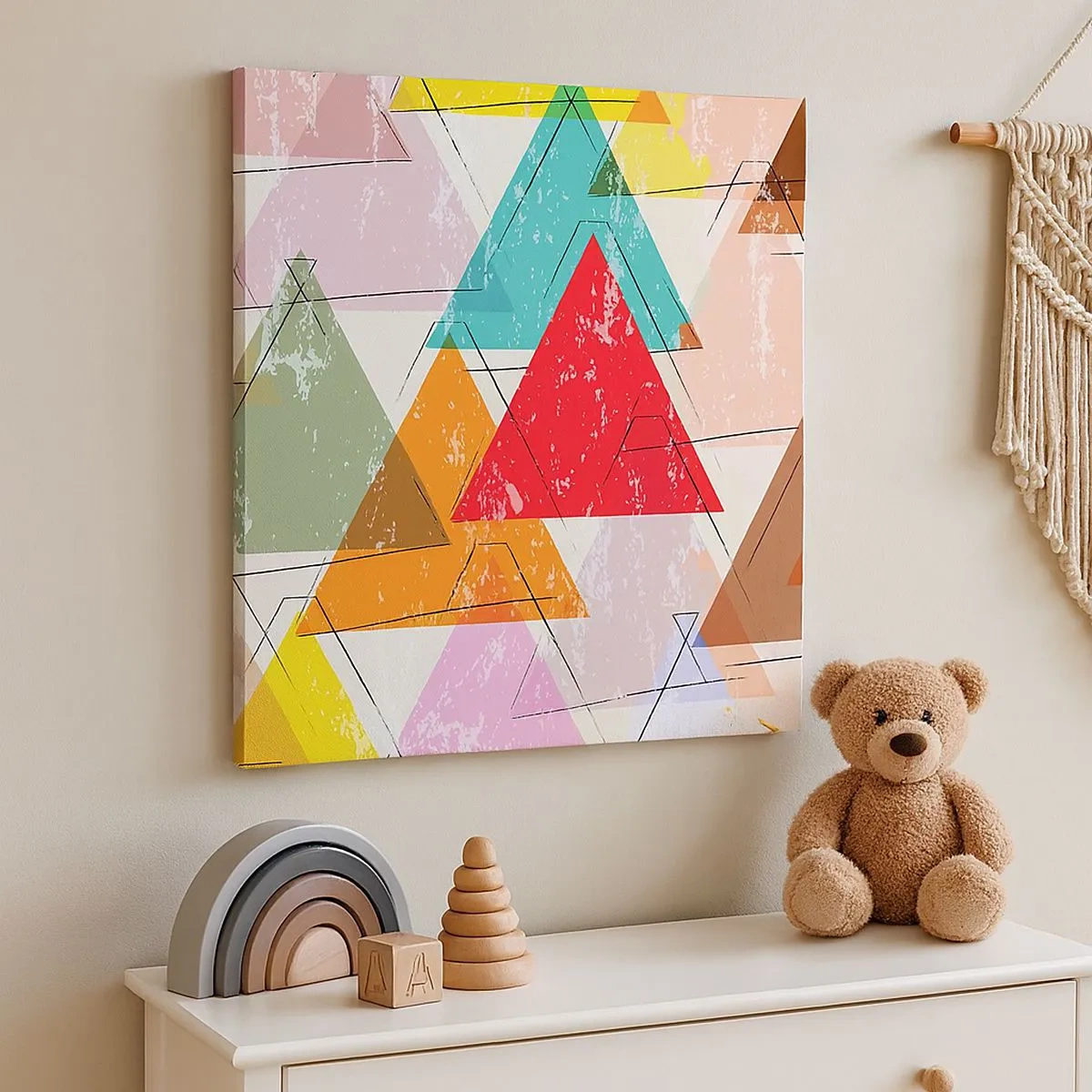 Bild auf Leinwand - Leinwandbild - Drei mal drei - 30x30 cm