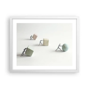 Poster in einem weißen Rahmen - Pures Leben - 50x40 cm