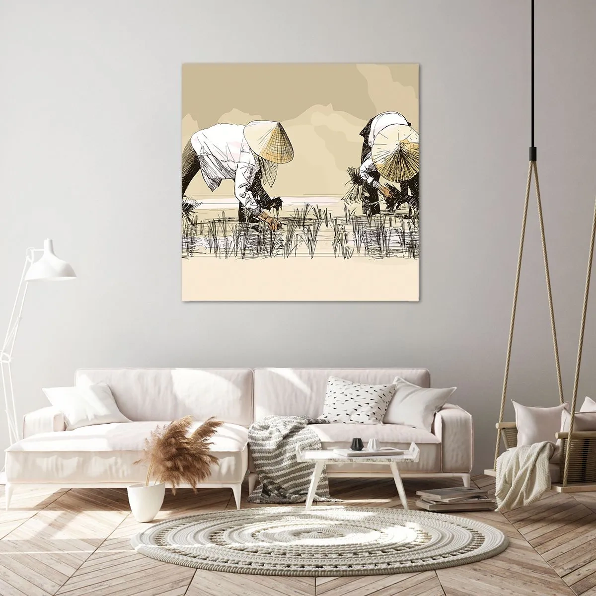 Bild auf Leinwand - Leinwandbild - Erfolgreiche Ernte - 30x30 cm