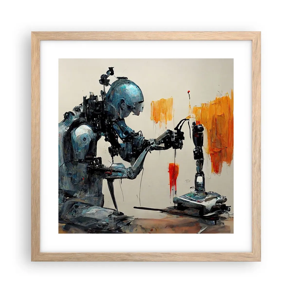 Poster in einem Rahmen aus heller Eiche - Schon morgen… - 40x40 cm