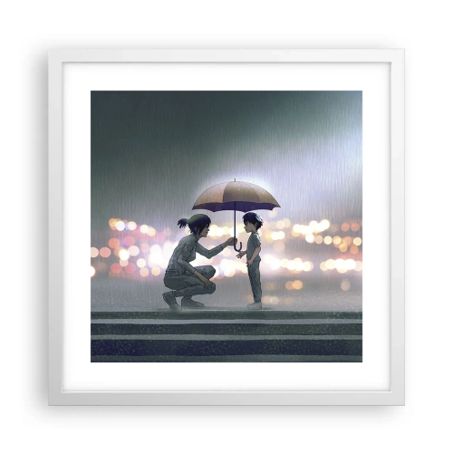 Poster in einem weißen Rahmen - Und jetzt ist alles in Ordnung - 40x40 cm