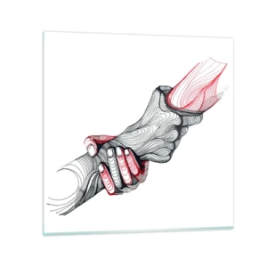 Glasbild - Bild auf glas - Sie sind in guten Händen - 40x40 cm