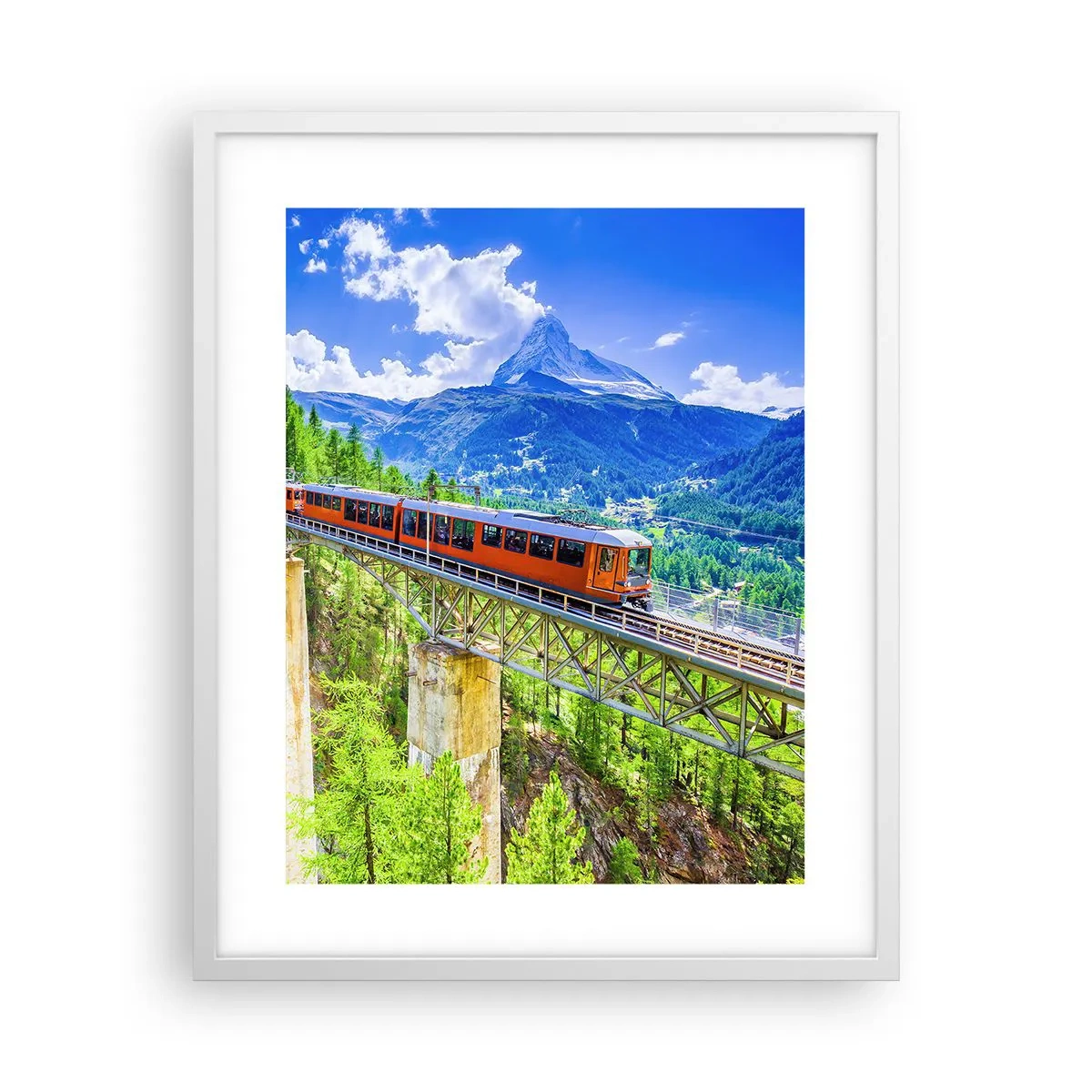 Poster in einem weißen Rahmen - Jetzt sind Alpen dran - 40x50 cm