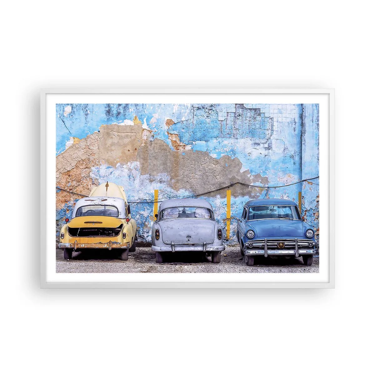 Poster in einem weißen Rahmen - Treffen der Veteranen - 91x61 cm