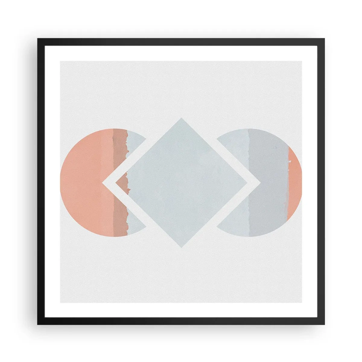 Poster in einem schwarzem Rahmen - Die Situation ist klar - 60x60 cm