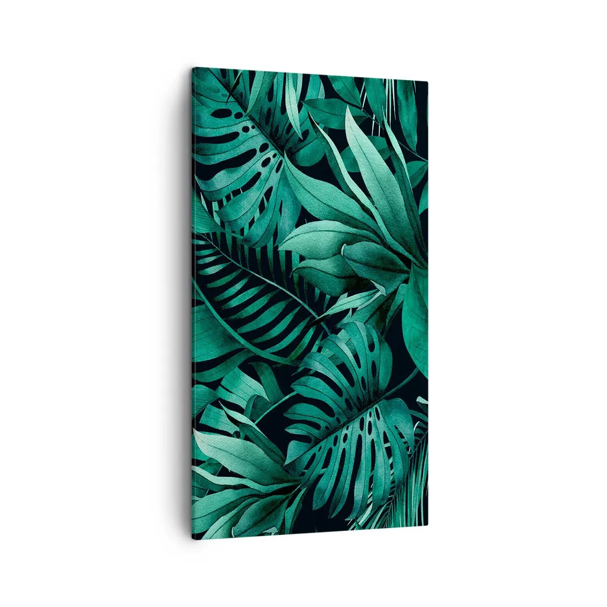 Bild auf Leinwand - Leinwandbild - Die Tiefe des tropischen Grüns - 45x80 cm