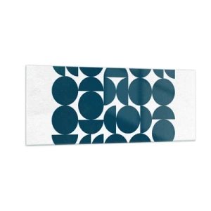 Glasbild - Bild auf glas - Kreise und Halbkreise - 100x40 cm