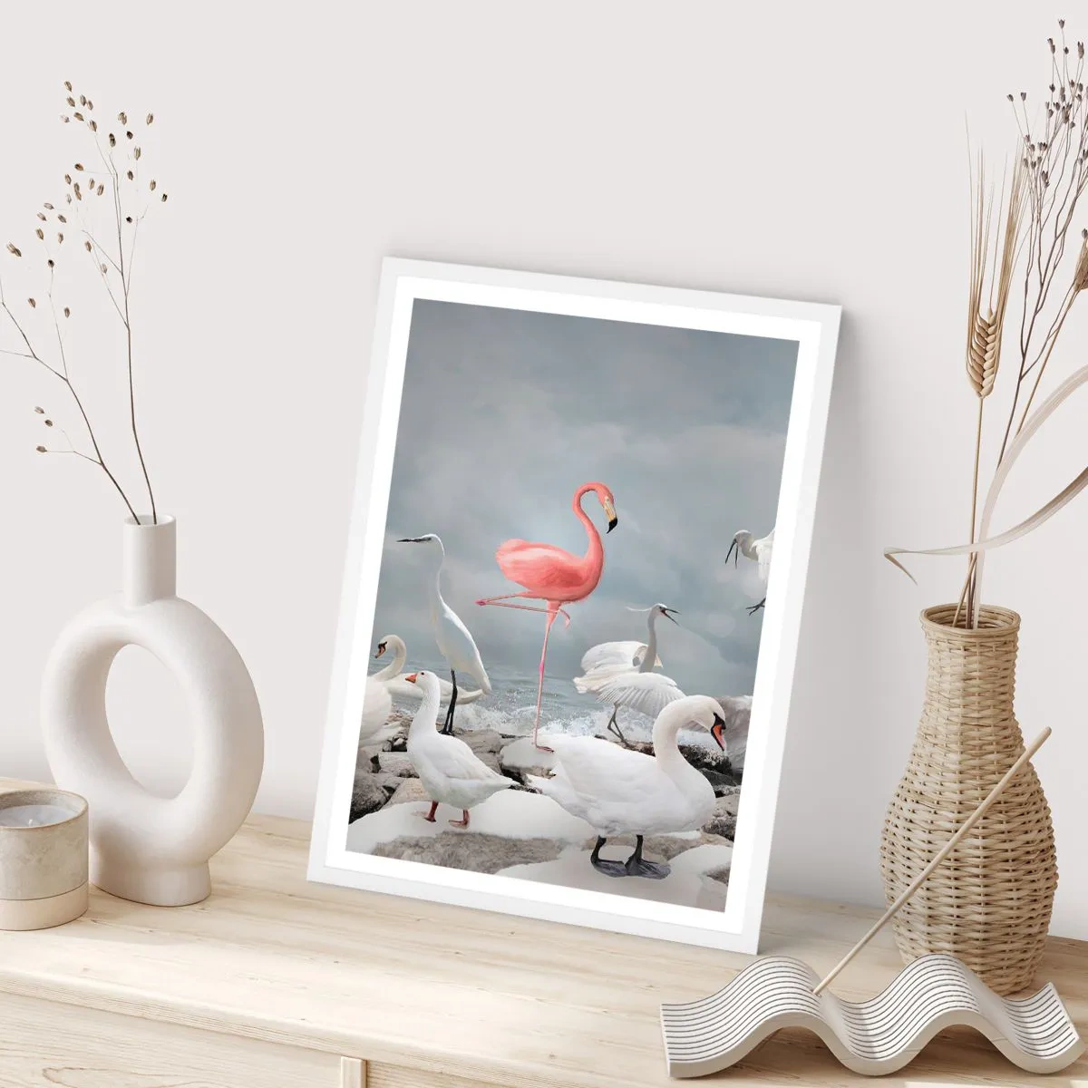 Poster in einem weißen Rahmen - Wie kam ich hier hin? - 50x70 cm