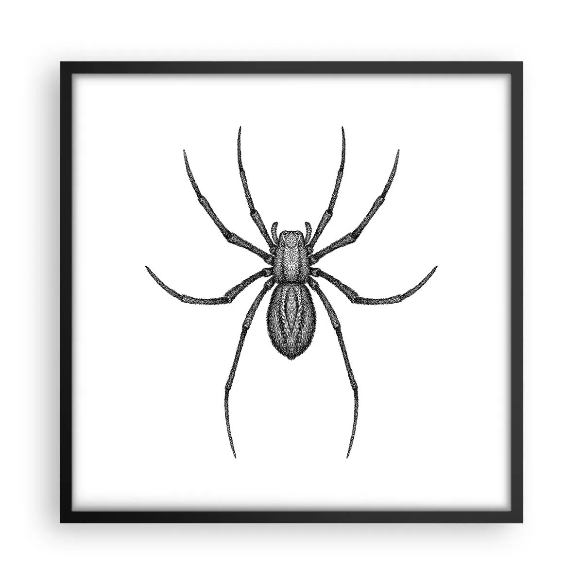 Poster in einem schwarzem Rahmen - Beunruhigende Präzision - 50x50 cm