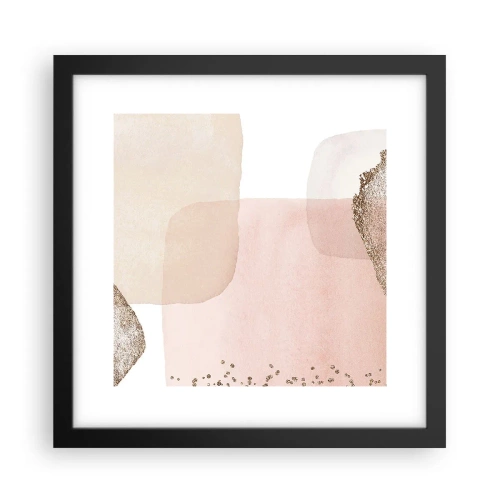 Poster in einem schwarzem Rahmen - Ein Blick durch die Farbe - 30x30 cm