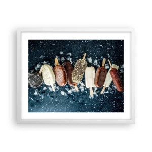 Poster in einem weißen Rahmen - Geschmack des heißen Sommers - 50x40 cm