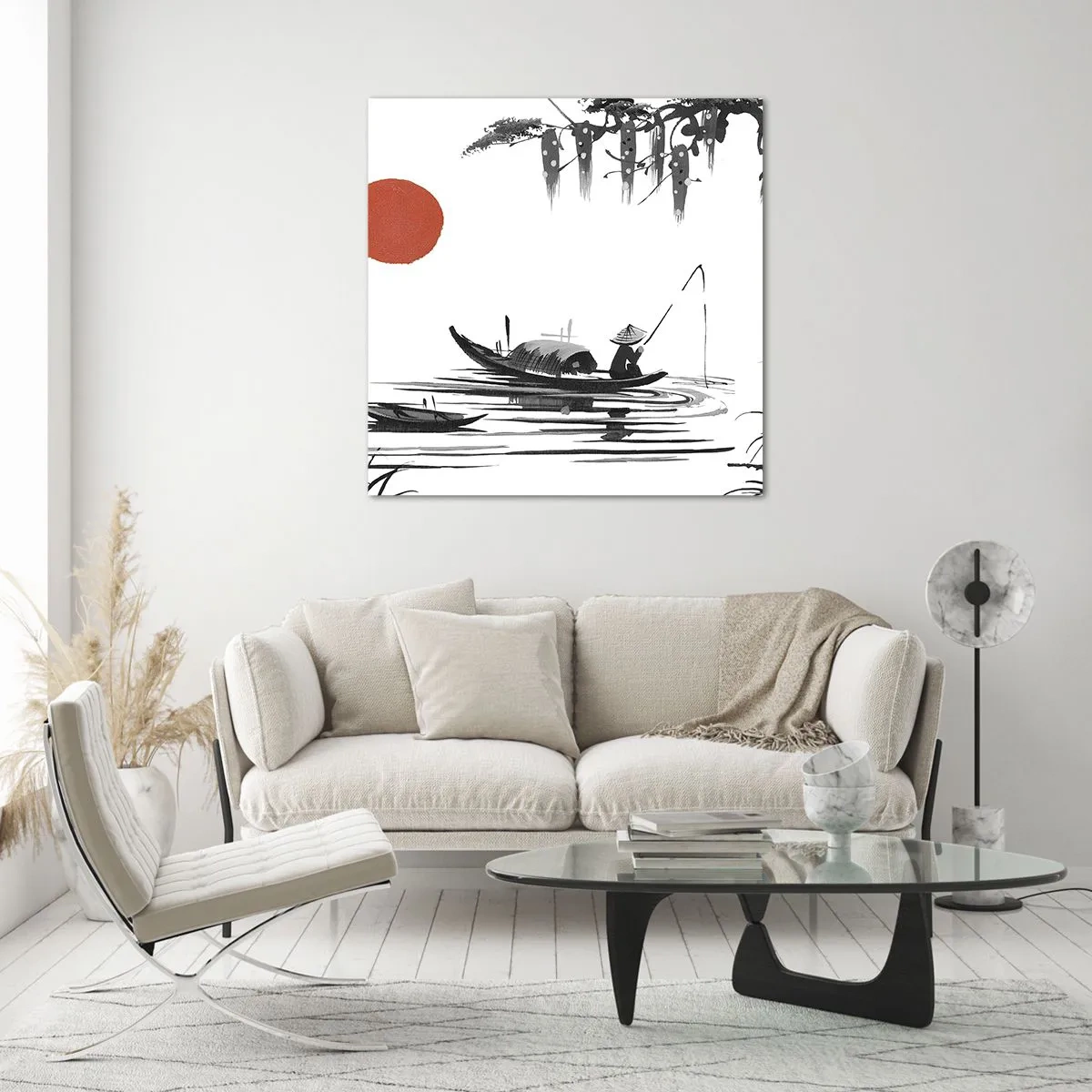 Glasbild - Bild auf glas - Asiatischer Nachmittag - 50x50 cm