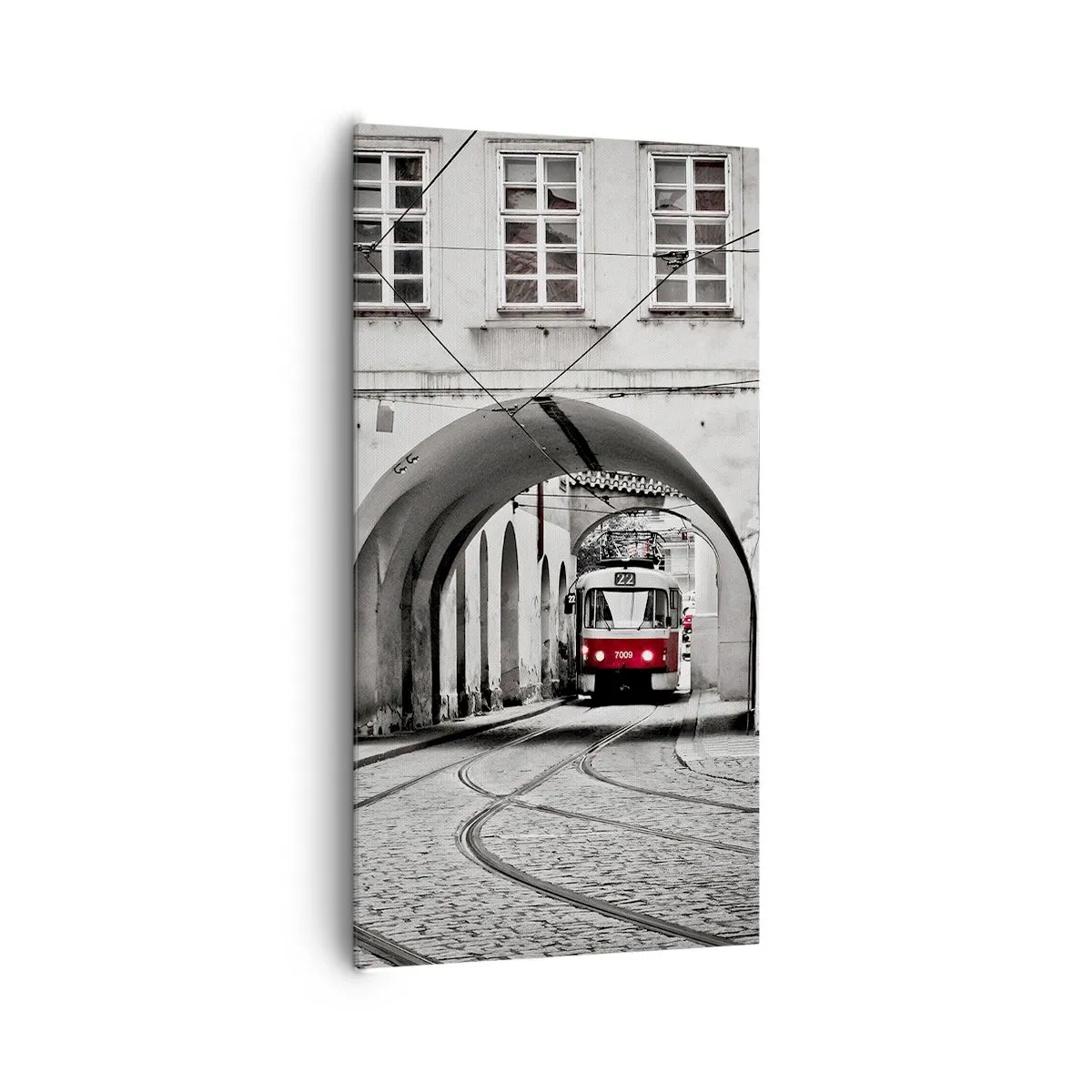 Bild auf Leinwand - Leinwandbild - Durch das Stadtlabyrinth - 65x120 cm