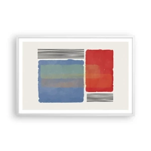 Poster in einem weißen Rahmen - Der Geist und der Buchstabe der Geometrie - 91x61 cm