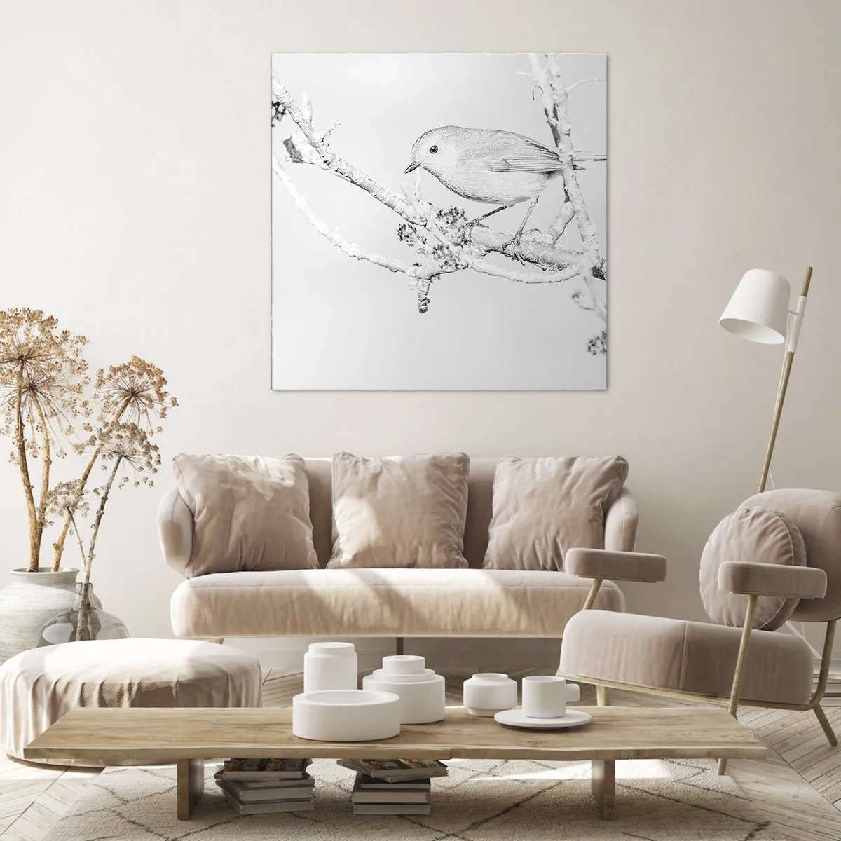 Bild auf Leinwand - Leinwandbild - Wintermorgen - 30x30 cm