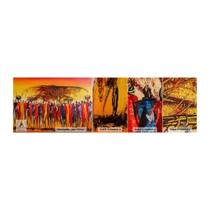 Fototapeten Muster Selbstklebend Deluxe Sticker - Dort, dort, dort gehen sie - Stück, Menschen, Afrika - 100x30 cm