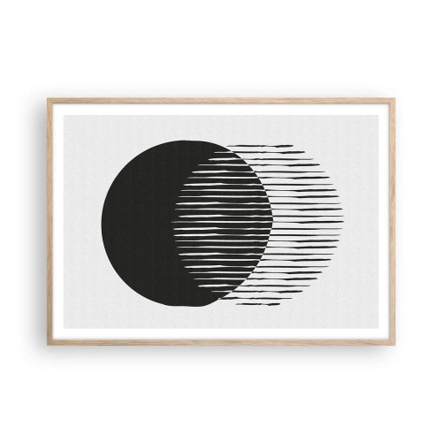 Poster in einem Rahmen aus heller Eiche - Sein Alter Ego - 100x70 cm