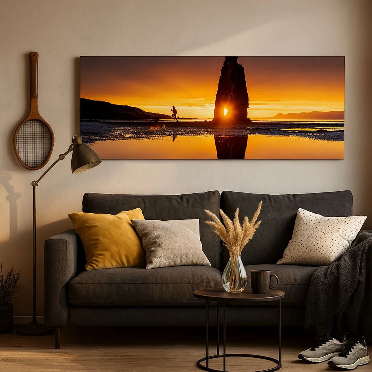 Bild auf Leinwand - Leinwandbild - Nur du und die Natur - 100x40 cm