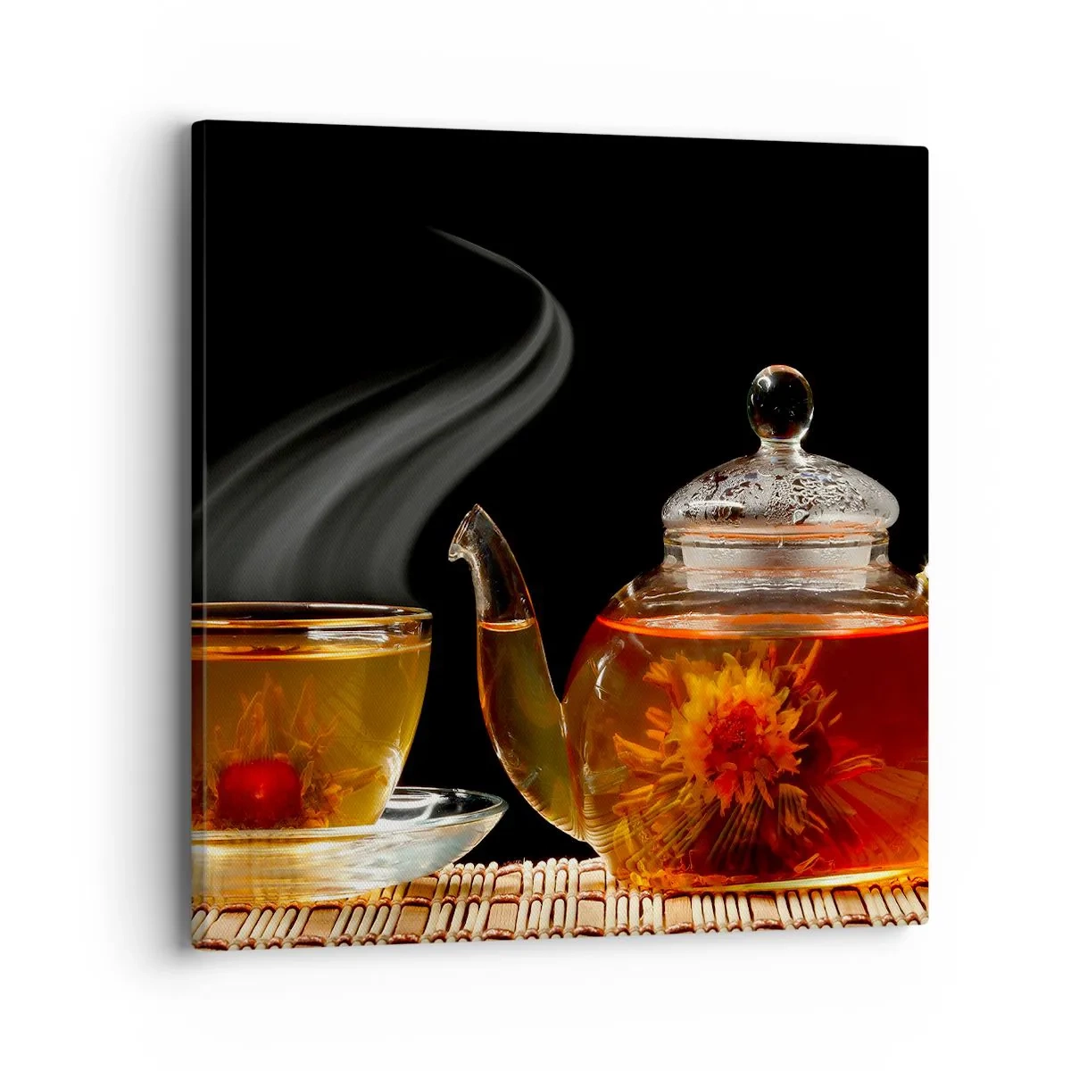 Bild auf Leinwand - Leinwandbild - Die Magie und Kunst des Teezubereitens - 40x40 cm