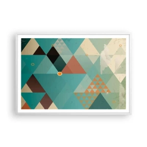 Poster in einem weißen Rahmen - Einheit der Vielheit, Vielheit der Einheit - 100x70 cm