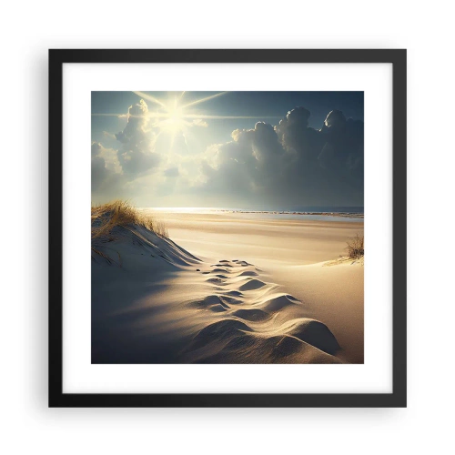 Poster in einem schwarzem Rahmen - Beruhigende Landschaft - 40x40 cm