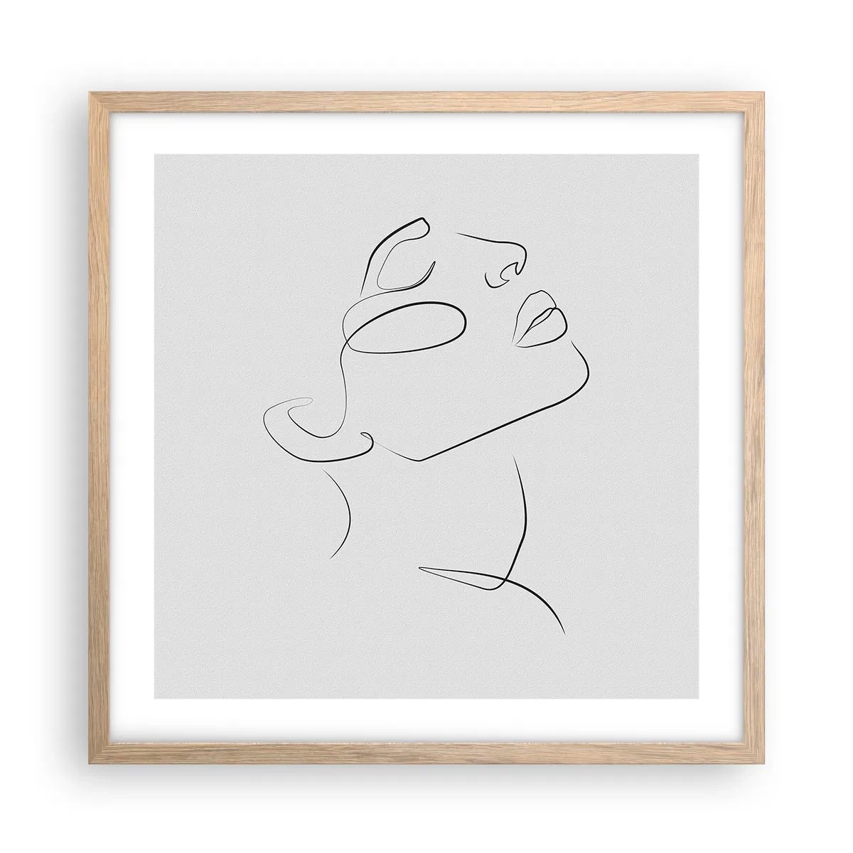 Poster in einem Rahmen aus heller Eiche - Die Drehungen und Wendungen der Träume - 50x50 cm