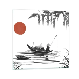Glasbild - Bild auf glas - Asiatischer Nachmittag - 70x70 cm