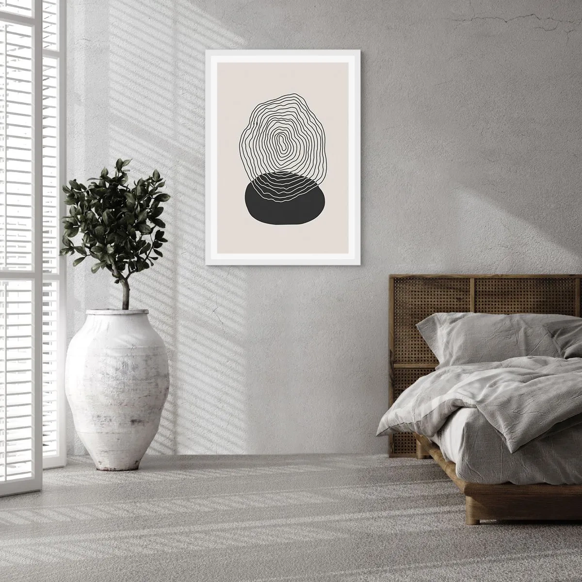 Poster in einem weißen Rahmen - Dauer und Schwingung - 70x100 cm