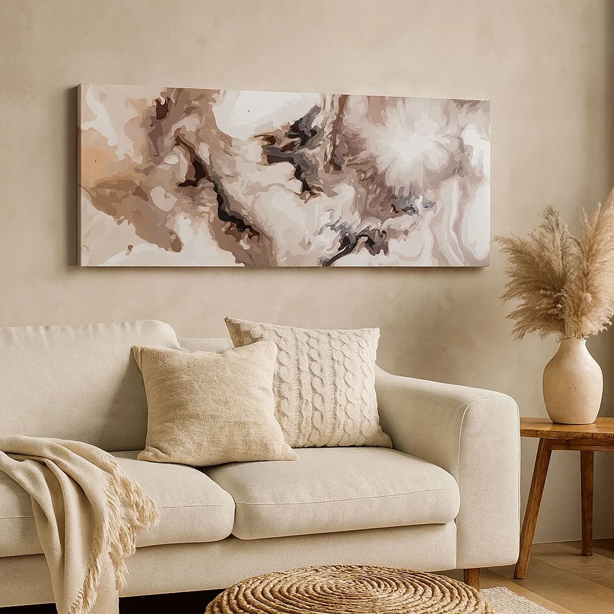 Bild auf Leinwand - Leinwandbild - Die Geburt einer Galaxie - 100x40 cm