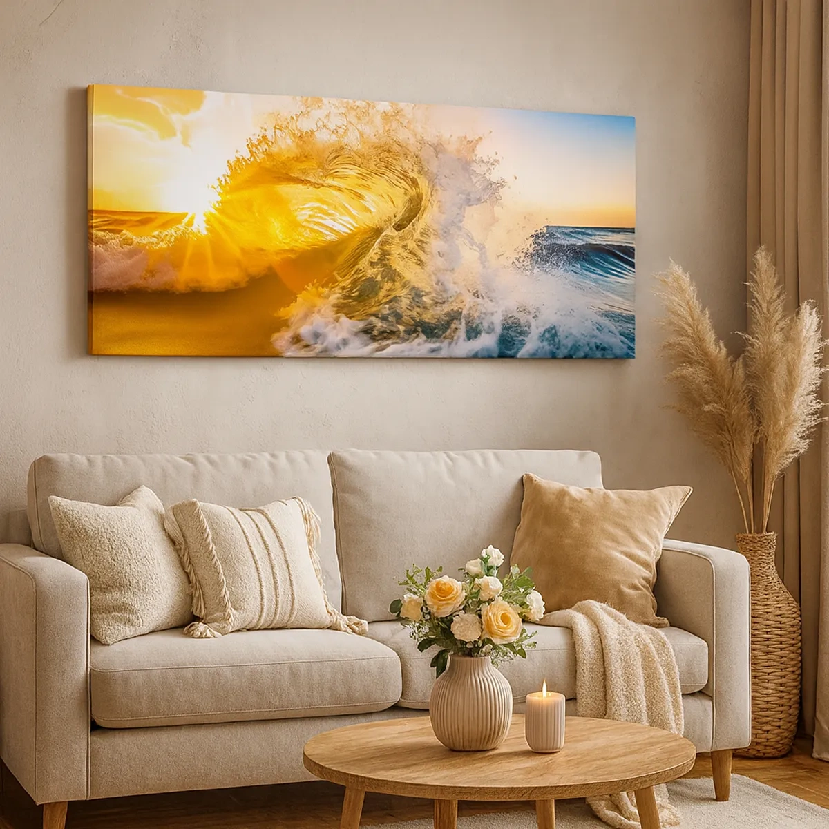 Bild auf Leinwand - Leinwandbild - Spaß im Sand - 30x30 cm