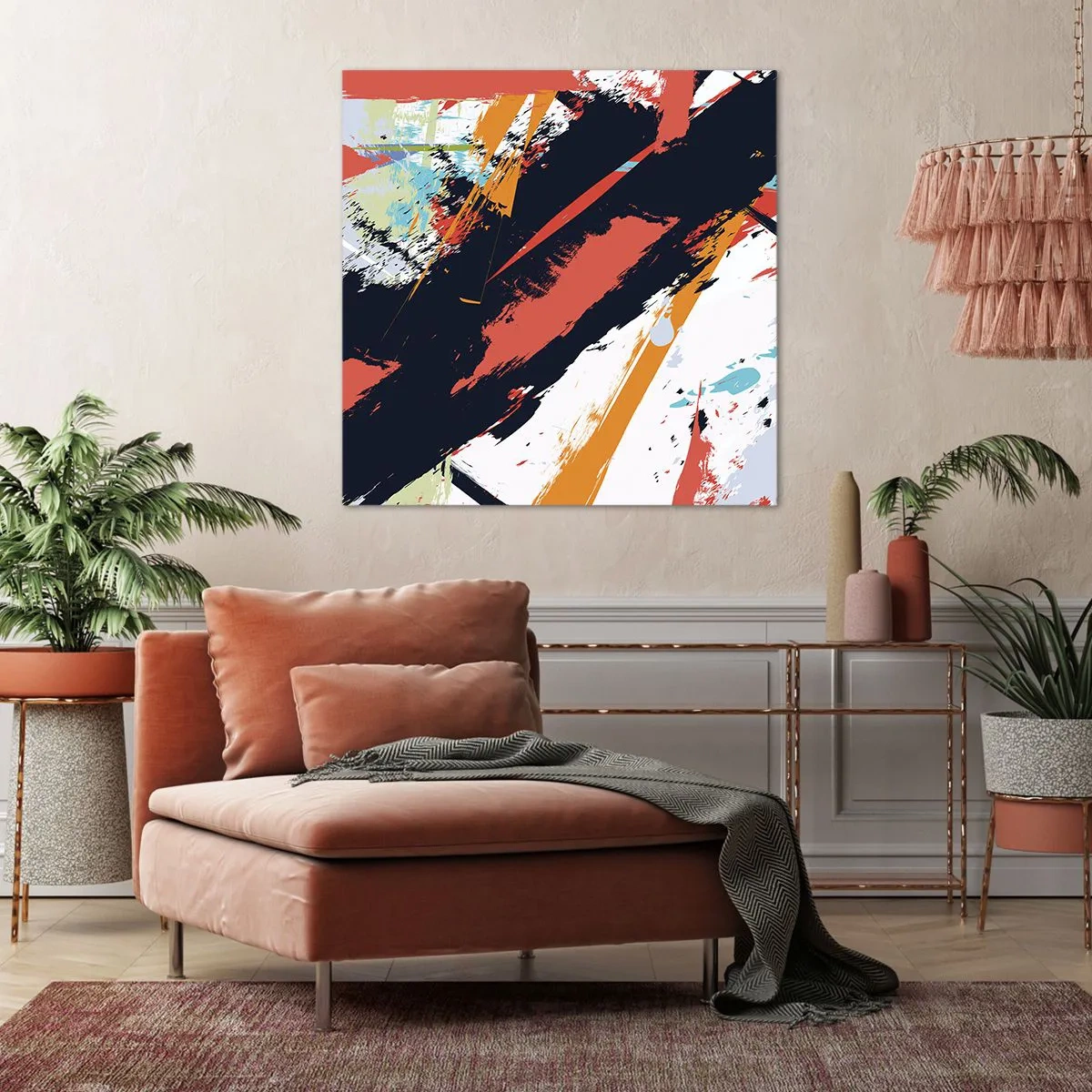 Bild auf Leinwand - Leinwandbild - Dynamische Komposition - 70x70 cm